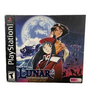 Lunar 2: Eternal Blue Complete Map & Pendant - Sony PlayStation 1 PS1 CIB